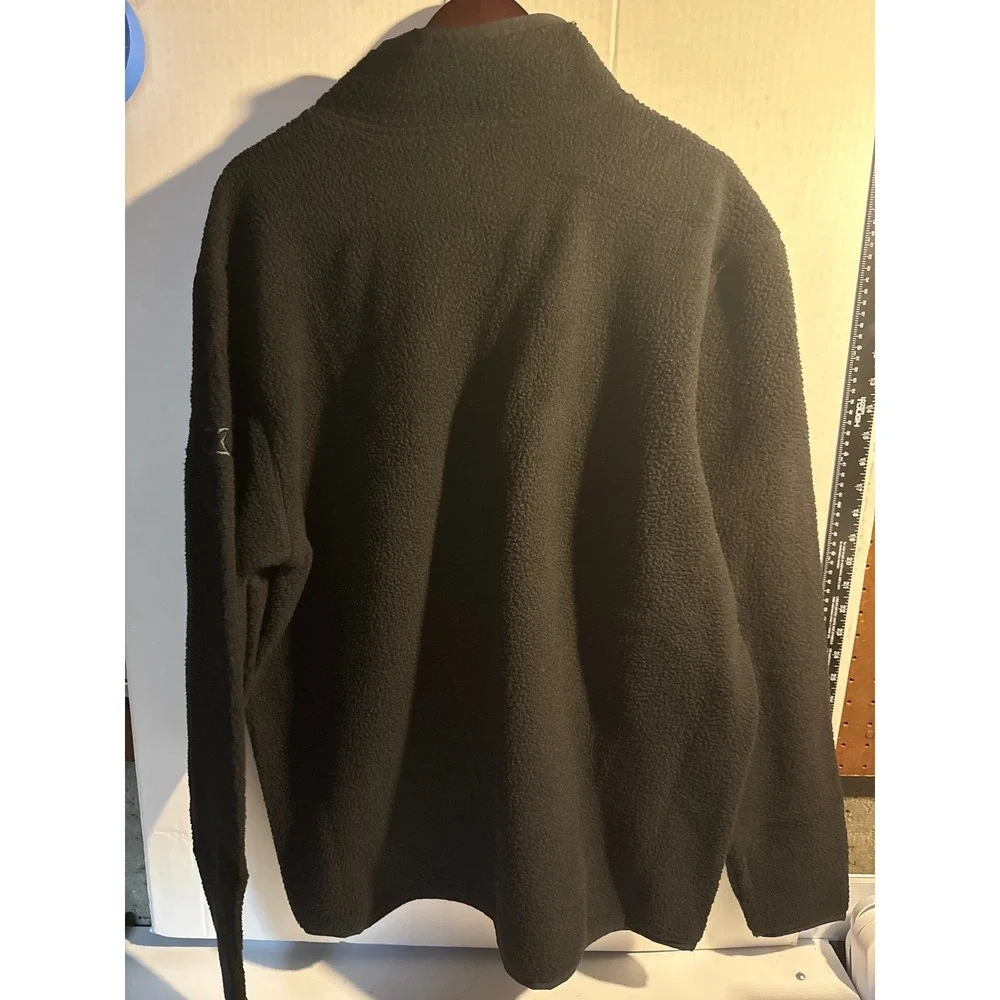 Cutter & Buck Mens Texas A&M Aggies Cascade Sherpa Fleece Quarter Zip Black XLT